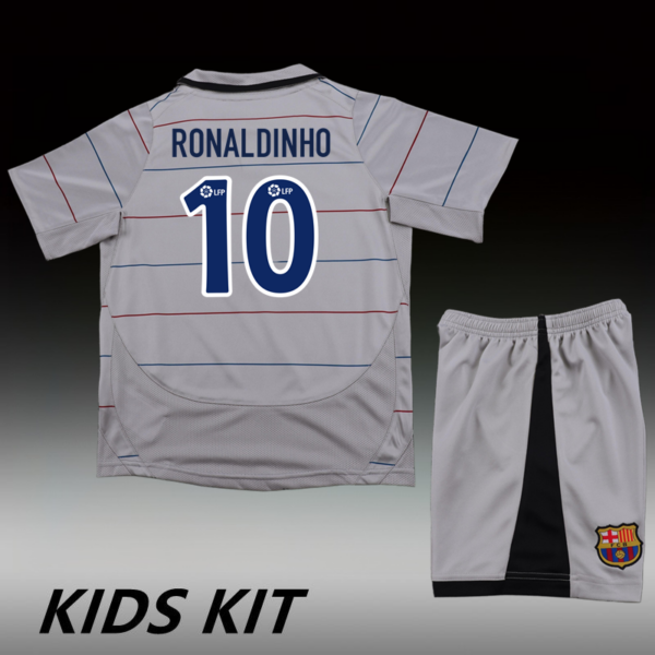2003-04 BARCELONA AWAY KIDS KIT