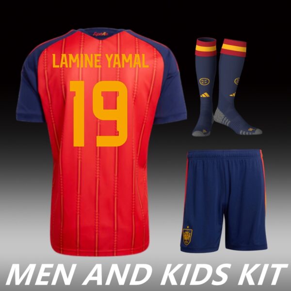 2026 SPAIN WORLD CUP HOME MEN AND KIDS KIT