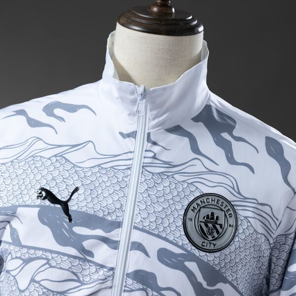MANCHESTER CITY REVERSIBLE JACKET WINDBREAKER - WHITE & MINT GREEN