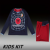 2004-05 ATLETICO MADRID AWAY LONG SLEEVES KIDS KIT