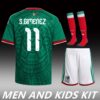 2026 MEXICO WORLD CUP HOME MEN AND KIDS KIT