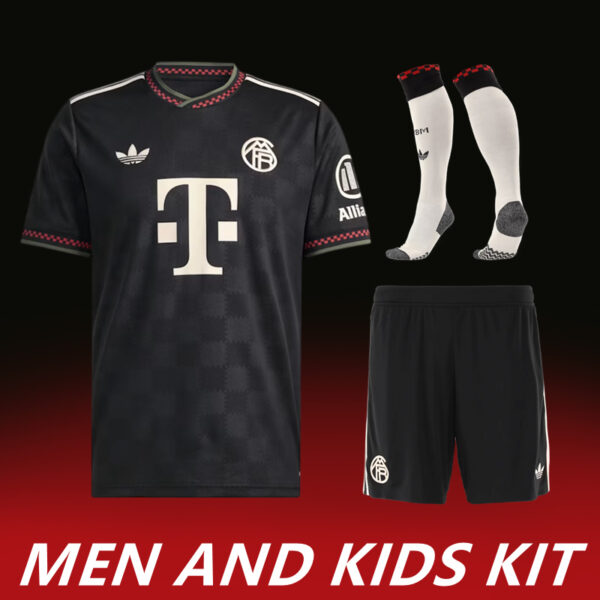 2025-26 BAYERN MUNICH THIRD AWAY MEN AND KIDS KIT