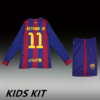 2014-15 BARCELONA HOME LONG SLEEVE KIDS KIT