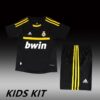 2011-12 REAL MADRID BLACK GOALKEEPER KIDS KIT