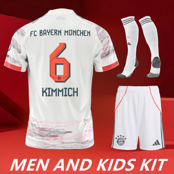 2025-26 BAYERN MUNICH AWAY MEN AND KIDS KIT