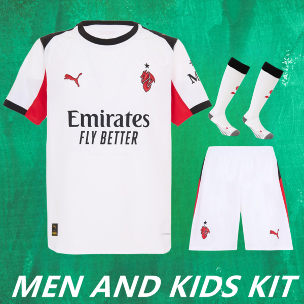 2025-26 AC MILAN AWAY MEN AND KIDS KIT