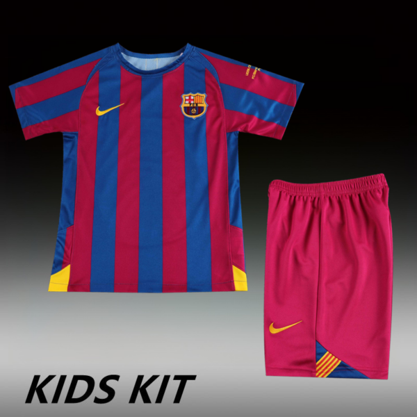 2005-06 BARCELONA HOME KIDS KIT