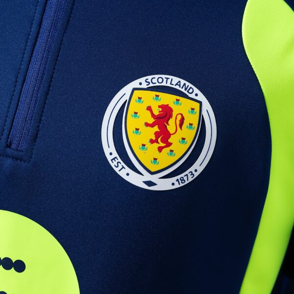2026 SCOTLAND TRAINING TOP NAVY BLUE & FLUORESCENT GREEN