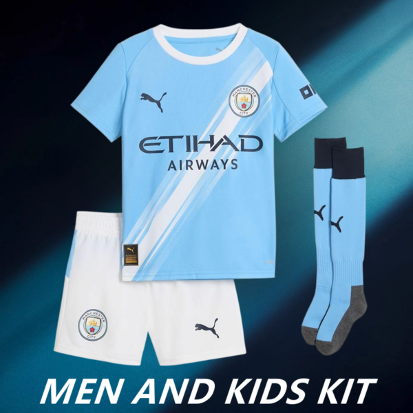 25-26 MANCHESTER CITY HOME MEN AND KIDS KIT