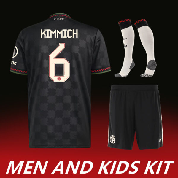 2025-26 BAYERN MUNICH THIRD AWAY MEN AND KIDS KIT