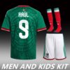 2026 MEXICO WORLD CUP HOME MEN AND KIDS KIT