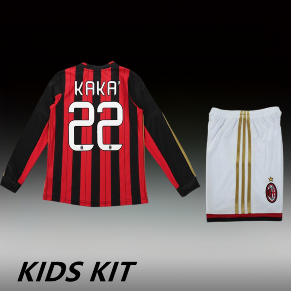 2013-14 AC MILAN HOME LONG SLEEVE KIDS KIT