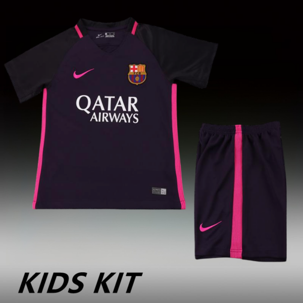 2016-17 BARCELONA AWAY KIDS KIT