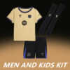 2025-26 BARCELONA AWAY MEN AND KIDS KIT