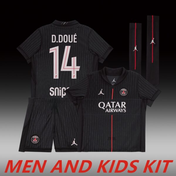 2025-26 PSG FOURTH AWAY MEN AND KIDS KIT