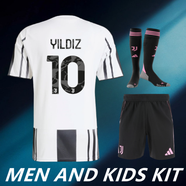 2025-26 JUVENTUS HOME MEN AND KIDS KIT