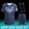 2025-26 REAL MADRID AWAY MEN AND KIDS KIT