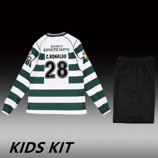 2001-03 SPORTING LISBON HOME LONG SLEEVES KIDS KIT