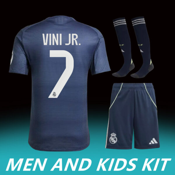 2025-26 REAL MADRID AWAY MEN AND KIDS KIT