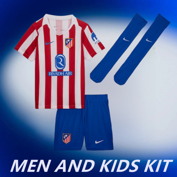2025-26 ATLÉTICO DE MADRID HOME MEN AND KIDS KIT