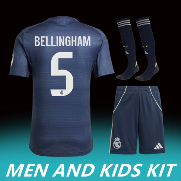 2025-26 REAL MADRID AWAY MEN AND KIDS KIT