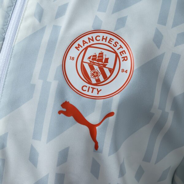 MANCHESTER CITY REVERSIBLE JACKET WINDBREAKER - WHITE & MINT GREEN