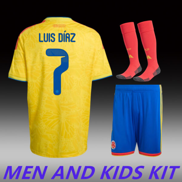 2026 COLOMBIA WORLD CUP HOME MEN AND KIDS KIT