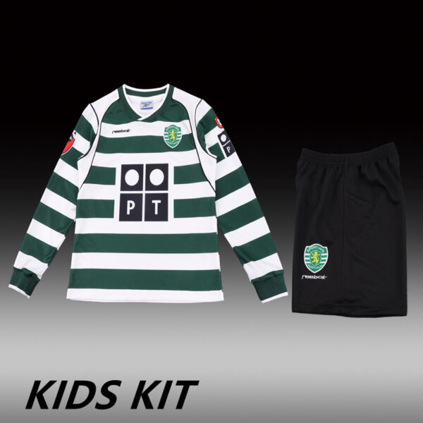 2001-03 SPORTING LISBON HOME LONG SLEEVES KIDS KIT