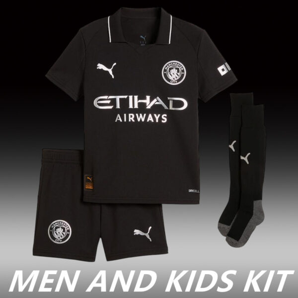 2025-26 MANCHESTER CITY AWAY MEN AND KIDS KIT
