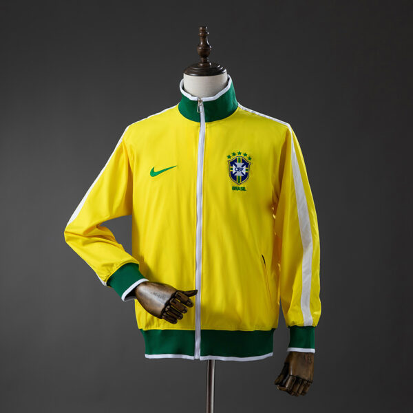 2010-11 BRAZIL WINDBREAKER JACKET - YELLOW