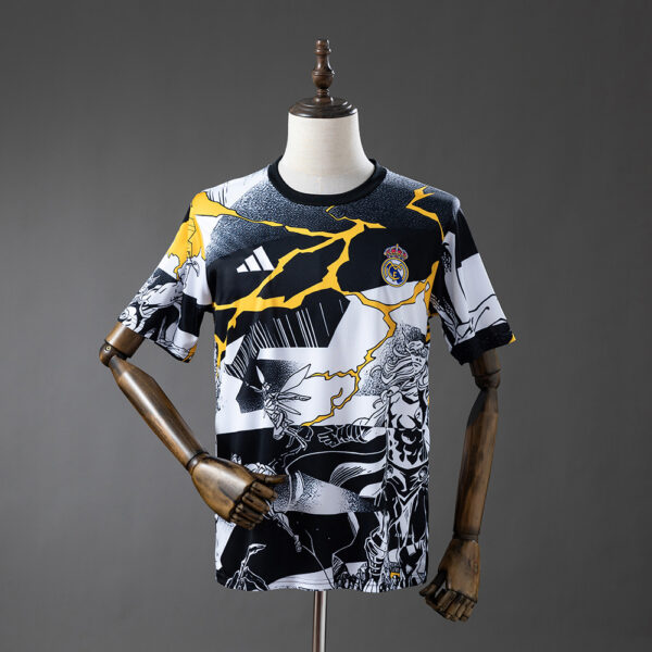 2025-26 REAL MADRID MARVEL T-SHIRT WHITE/GOLD