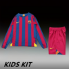 2005-06 BARCELONA HOME LONG SLEEVE KIDS KIT