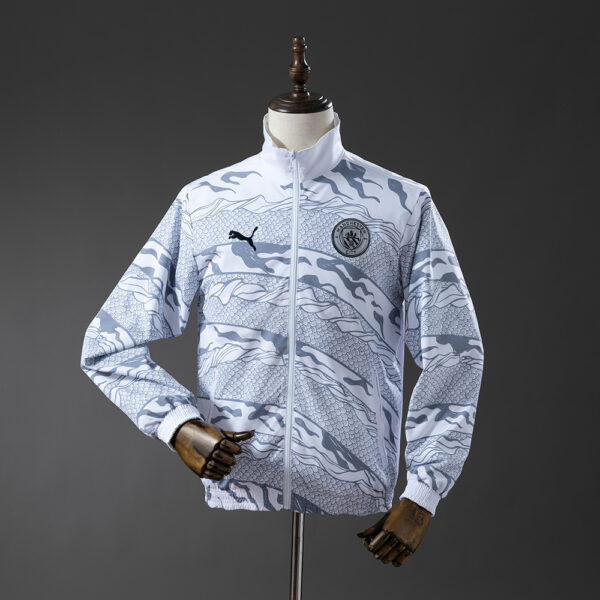 MANCHESTER CITY REVERSIBLE JACKET WINDBREAKER - WHITE & MINT GREEN
