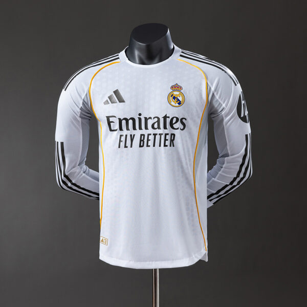 2025-26 REAL MADRID LONG SLEEVE HOME （PLAYER VERSION）
