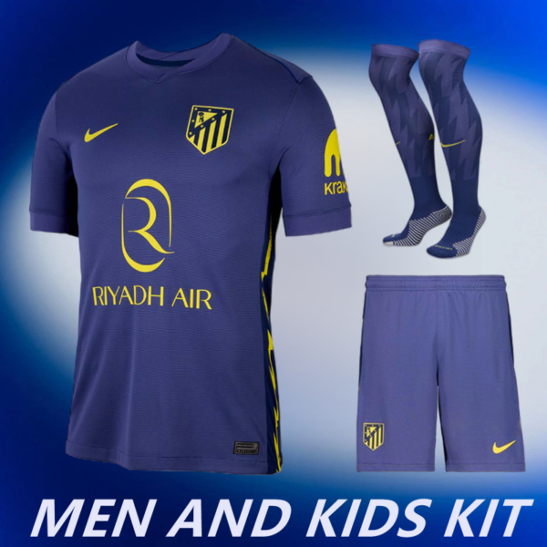 2025-26 ATLÉTICO DE MADRID AWAY MEN AND KIDS KIT