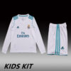 2017-18 REAL MADRID HOME LONG SLEEVE KIDS KIT