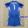 2025-26 REAL MADRID BLUE GOALKEEPER KIDS KIT
