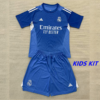 2025-26 REAL MADRID BLUE GOALKEEPER KIDS KIT