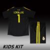 2011-12 REAL MADRID BLACK GOALKEEPER KIDS KIT