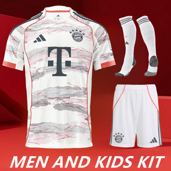 2025-26 BAYERN MUNICH AWAY MEN AND KIDS KIT