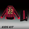 2006-07 AC MILAN HOME LONG SLEEVE KIDS KIT