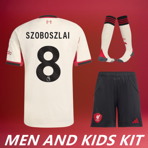 2025-26 LIVERPOOL AWAY MEN AND KIDS KIT