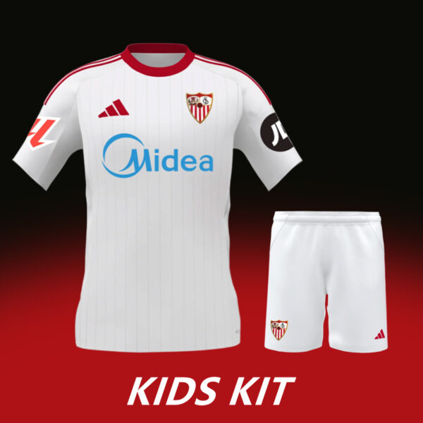 2025-26 SEVILLA FC HOME KIDS KIT