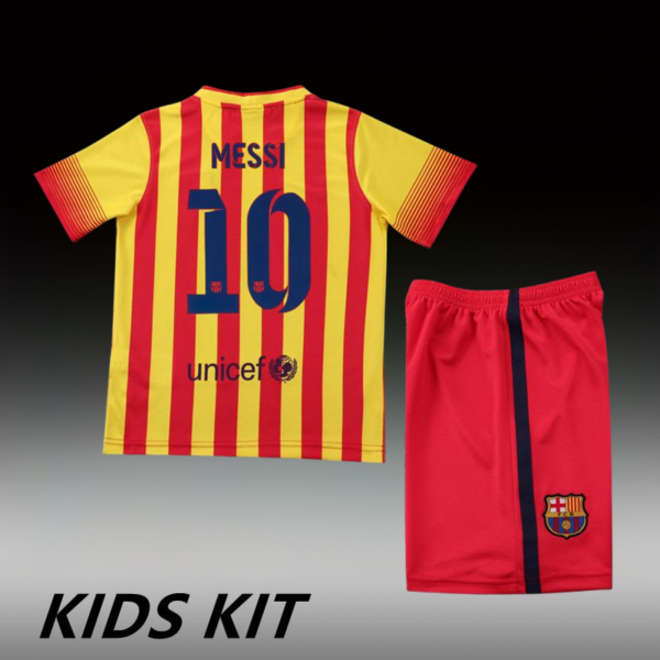 2013-14 BARCELONA AWAY KIDS KIT