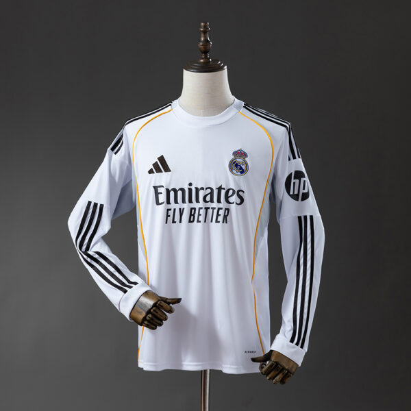 2025-26 REAL MADRID LONG SLEEVE HOME （FAN VERSION）